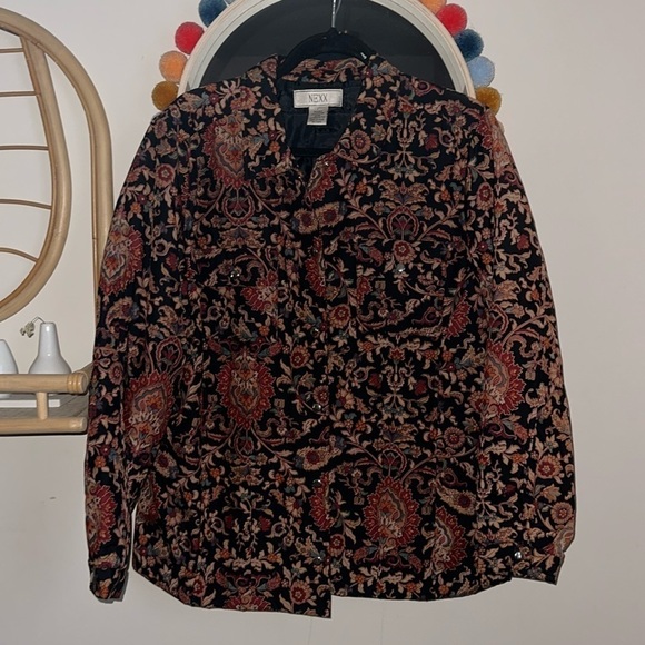 Vintage Nexx Silk Shacket Button Down Jacket - Picture 2 of 6